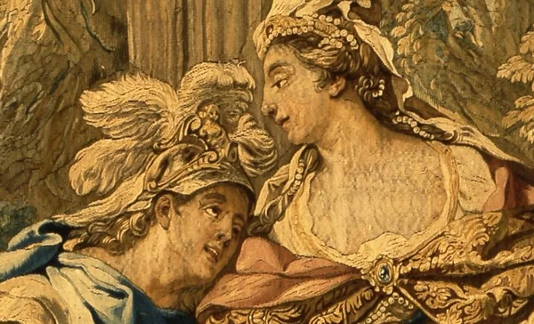 Foto: Staatliche Schlösser und Gärten Baden-Württemberg, Armin Weischer Barockschloss Mannheim, Wandteppich Jasons Treueschwur, Detail